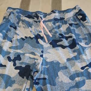 Jane and Bleecker Women's XXL Camo Camouflage Navy Blue‎ Lounge PJ Pajama Pants